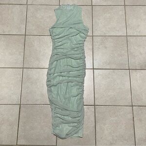 Ruched mesh dress